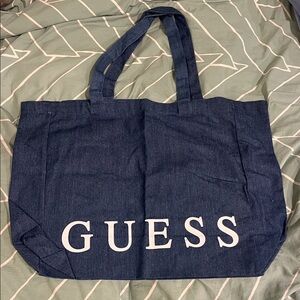 GUESS Blue Denim Tote Bag NWT